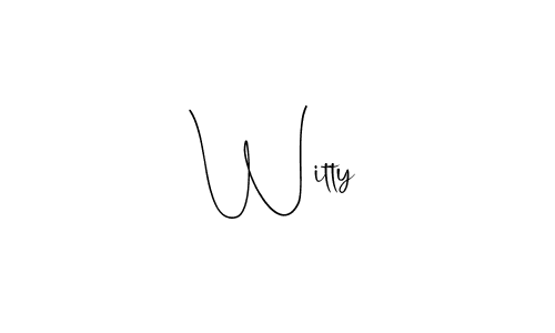 Use a signature maker to create a handwritten signature online. With this signature software, you can design (Andilay-7BmLP) your own signature for name Witty. Witty signature style 4 images and pictures png