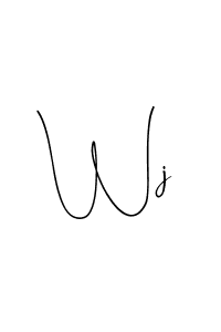 Make a beautiful signature design for name Wj. Use this online signature maker to create a handwritten signature for free. Wj signature style 4 images and pictures png