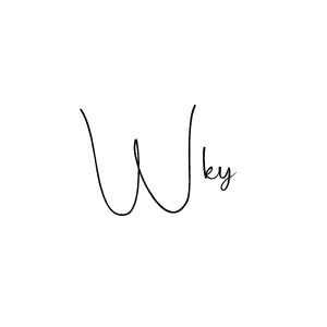 The best way (Andilay-7BmLP) to make a short signature is to pick only two or three words in your name. The name Wky include a total of six letters. For converting this name. Wky signature style 4 images and pictures png