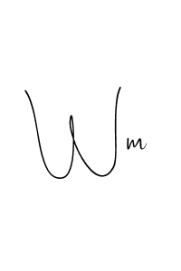 if you are searching for the best signature style for your name Wm. so please give up your signature search. here we have designed multiple signature styles  using Andilay-7BmLP. Wm signature style 4 images and pictures png