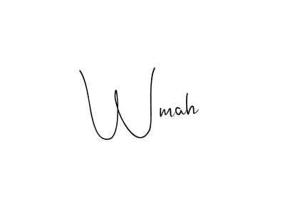 Use a signature maker to create a handwritten signature online. With this signature software, you can design (Andilay-7BmLP) your own signature for name Wmah. Wmah signature style 4 images and pictures png