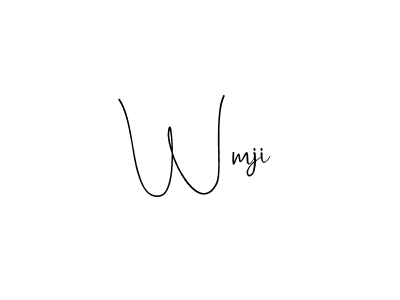 How to make Wmji signature? Andilay-7BmLP is a professional autograph style. Create handwritten signature for Wmji name. Wmji signature style 4 images and pictures png
