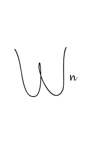 How to make Wn signature? Andilay-7BmLP is a professional autograph style. Create handwritten signature for Wn name. Wn signature style 4 images and pictures png