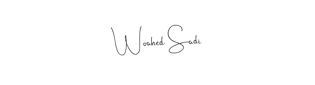 You should practise on your own different ways (Andilay-7BmLP) to write your name (Woahed Sadi) in signature. don't let someone else do it for you. Woahed Sadi signature style 4 images and pictures png
