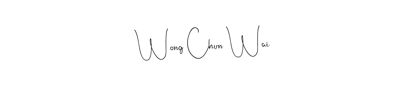 Also we have Wong Chun Wai name is the best signature style. Create professional handwritten signature collection using Andilay-7BmLP autograph style. Wong Chun Wai signature style 4 images and pictures png
