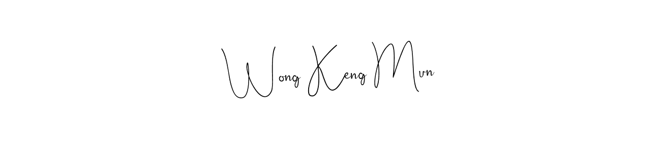 You should practise on your own different ways (Andilay-7BmLP) to write your name (Wong Keng Mun) in signature. don't let someone else do it for you. Wong Keng Mun signature style 4 images and pictures png