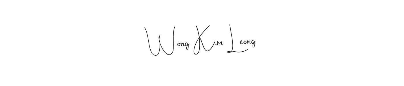 The best way (Andilay-7BmLP) to make a short signature is to pick only two or three words in your name. The name Wong Kim Leong include a total of six letters. For converting this name. Wong Kim Leong signature style 4 images and pictures png