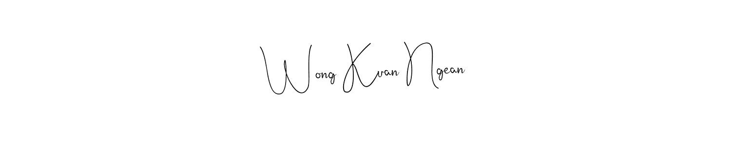 Make a beautiful signature design for name Wong Kuan Ngean. With this signature (Andilay-7BmLP) style, you can create a handwritten signature for free. Wong Kuan Ngean signature style 4 images and pictures png