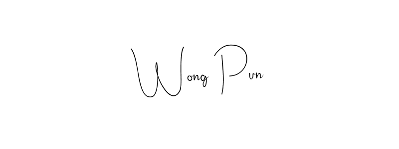 How to make Wong Pun signature? Andilay-7BmLP is a professional autograph style. Create handwritten signature for Wong Pun name. Wong Pun signature style 4 images and pictures png
