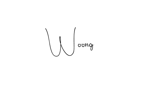 How to make Woong signature? Andilay-7BmLP is a professional autograph style. Create handwritten signature for Woong name. Woong signature style 4 images and pictures png