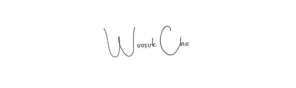 if you are searching for the best signature style for your name Woosuk Cho. so please give up your signature search. here we have designed multiple signature styles  using Andilay-7BmLP. Woosuk Cho signature style 4 images and pictures png