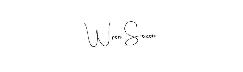 The best way (Andilay-7BmLP) to make a short signature is to pick only two or three words in your name. The name Wren Saxon include a total of six letters. For converting this name. Wren Saxon signature style 4 images and pictures png