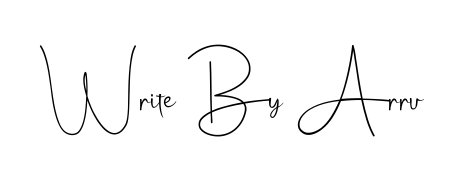 Design your own signature with our free online signature maker. With this signature software, you can create a handwritten (Andilay-7BmLP) signature for name Write By Arru. Write By Arru signature style 4 images and pictures png