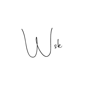 The best way (Andilay-7BmLP) to make a short signature is to pick only two or three words in your name. The name Wsk include a total of six letters. For converting this name. Wsk signature style 4 images and pictures png