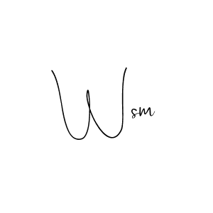 Best and Professional Signature Style for Wsm. Andilay-7BmLP Best Signature Style Collection. Wsm signature style 4 images and pictures png