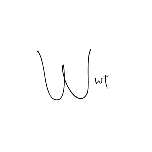 How to make Wwt name signature. Use Andilay-7BmLP style for creating short signs online. This is the latest handwritten sign. Wwt signature style 4 images and pictures png