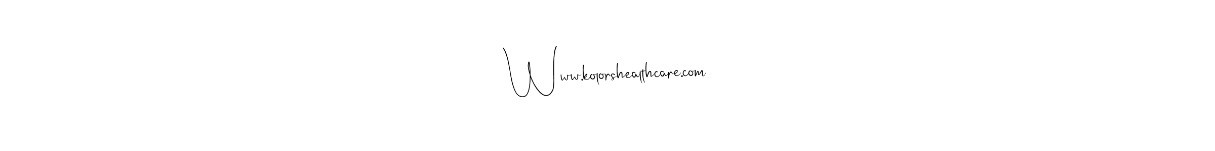 How to Draw Www.kolorshealthcare.com signature style? Andilay-7BmLP is a latest design signature styles for name Www.kolorshealthcare.com. Www.kolorshealthcare.com signature style 4 images and pictures png