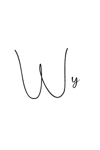 You should practise on your own different ways (Andilay-7BmLP) to write your name (Wy) in signature. don't let someone else do it for you. Wy signature style 4 images and pictures png