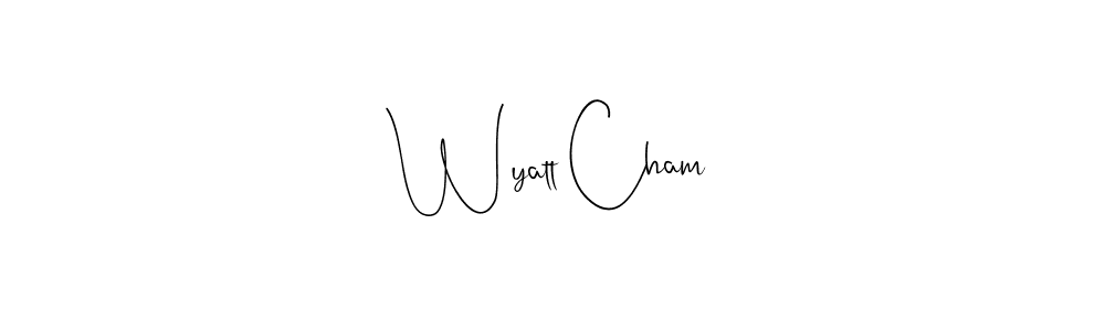 It looks lik you need a new signature style for name Wyatt Cham. Design unique handwritten (Andilay-7BmLP) signature with our free signature maker in just a few clicks. Wyatt Cham signature style 4 images and pictures png