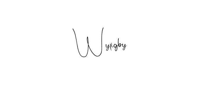 Use a signature maker to create a handwritten signature online. With this signature software, you can design (Andilay-7BmLP) your own signature for name Wyligby. Wyligby signature style 4 images and pictures png