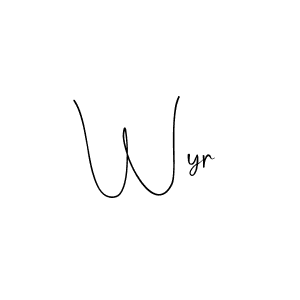 Design your own signature with our free online signature maker. With this signature software, you can create a handwritten (Andilay-7BmLP) signature for name Wyr. Wyr signature style 4 images and pictures png