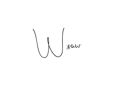 Make a beautiful signature design for name Wzaw. With this signature (Andilay-7BmLP) style, you can create a handwritten signature for free. Wzaw signature style 4 images and pictures png