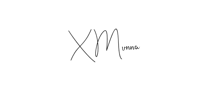 Use a signature maker to create a handwritten signature online. With this signature software, you can design (Andilay-7BmLP) your own signature for name X Munna. X Munna signature style 4 images and pictures png