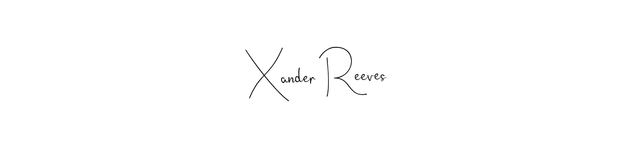 Also You can easily find your signature by using the search form. We will create Xander Reeves name handwritten signature images for you free of cost using Andilay-7BmLP sign style. Xander Reeves signature style 4 images and pictures png