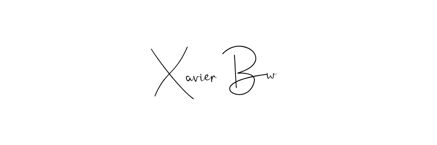 How to make Xavier Bw signature? Andilay-7BmLP is a professional autograph style. Create handwritten signature for Xavier Bw name. Xavier Bw signature style 4 images and pictures png