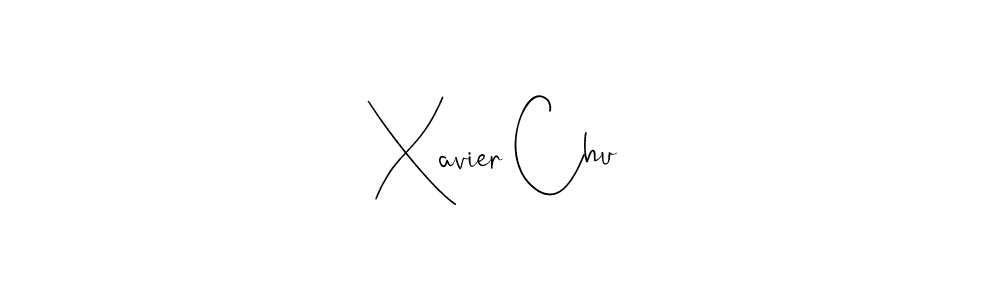 You should practise on your own different ways (Andilay-7BmLP) to write your name (Xavier Chu) in signature. don't let someone else do it for you. Xavier Chu signature style 4 images and pictures png