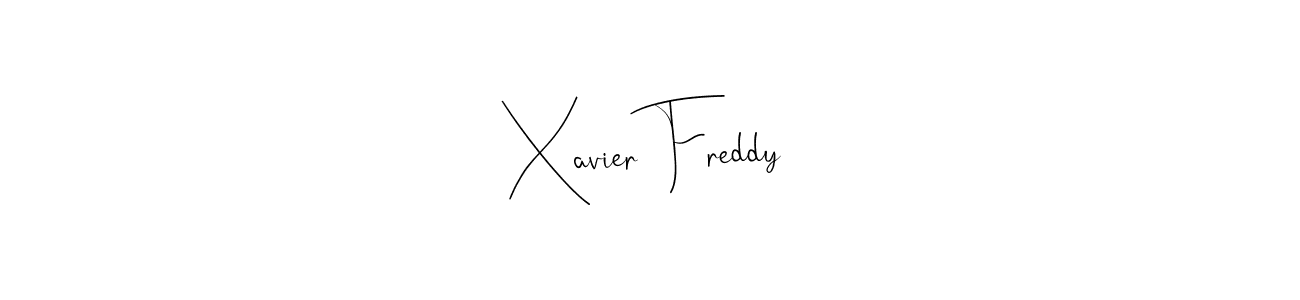 Design your own signature with our free online signature maker. With this signature software, you can create a handwritten (Andilay-7BmLP) signature for name Xavier Freddy. Xavier Freddy signature style 4 images and pictures png