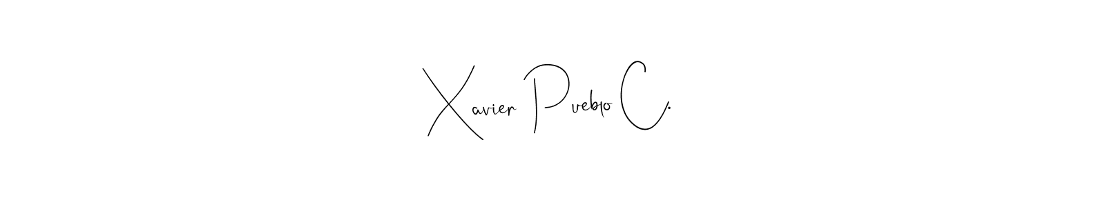 This is the best signature style for the Xavier Pueblo C. name. Also you like these signature font (Andilay-7BmLP). Mix name signature. Xavier Pueblo C. signature style 4 images and pictures png