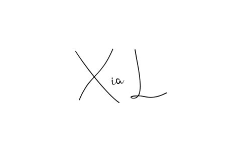 if you are searching for the best signature style for your name Xia L. so please give up your signature search. here we have designed multiple signature styles  using Andilay-7BmLP. Xia L signature style 4 images and pictures png