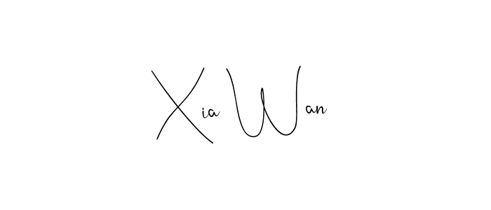 You should practise on your own different ways (Andilay-7BmLP) to write your name (Xia Wan) in signature. don't let someone else do it for you. Xia Wan signature style 4 images and pictures png