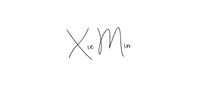 You should practise on your own different ways (Andilay-7BmLP) to write your name (Xie Min) in signature. don't let someone else do it for you. Xie Min signature style 4 images and pictures png
