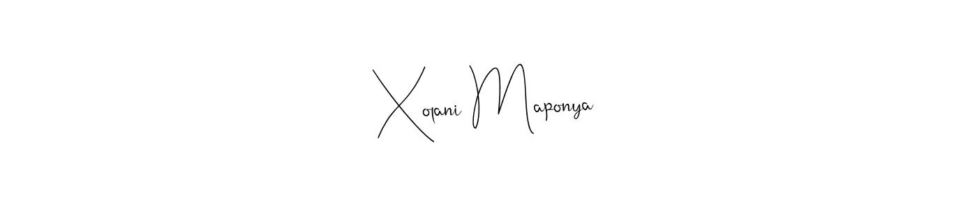 Also we have Xolani Maponya name is the best signature style. Create professional handwritten signature collection using Andilay-7BmLP autograph style. Xolani Maponya signature style 4 images and pictures png