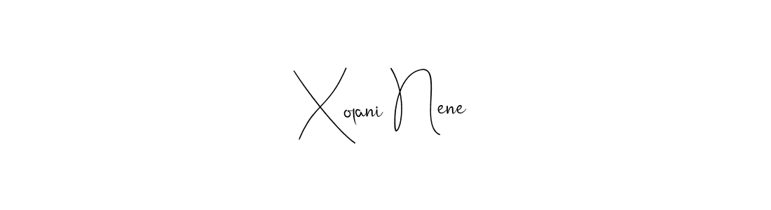 Make a beautiful signature design for name Xolani Nene. With this signature (Andilay-7BmLP) style, you can create a handwritten signature for free. Xolani Nene signature style 4 images and pictures png