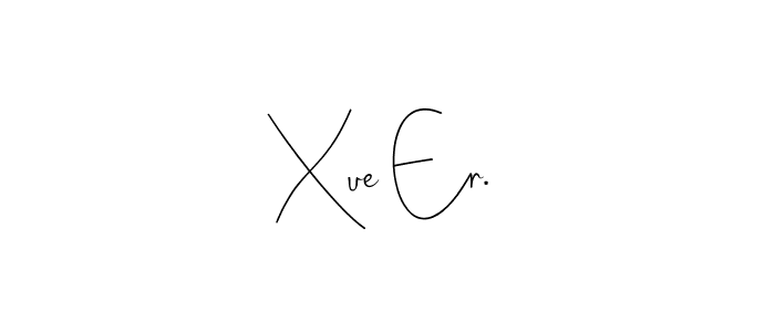 How to make Xue Er. name signature. Use Andilay-7BmLP style for creating short signs online. This is the latest handwritten sign. Xue Er. signature style 4 images and pictures png