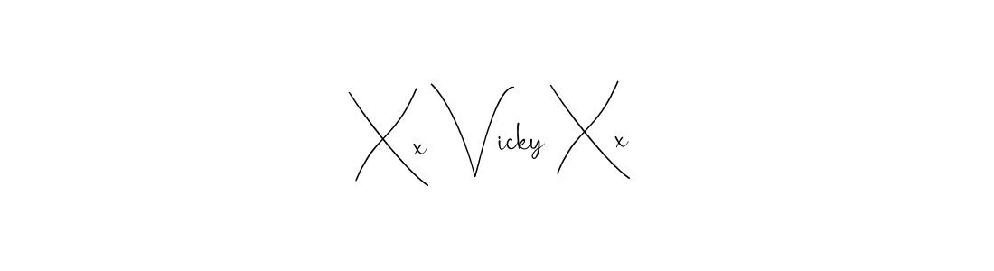 Also we have Xx Vicky Xx name is the best signature style. Create professional handwritten signature collection using Andilay-7BmLP autograph style. Xx Vicky Xx signature style 4 images and pictures png