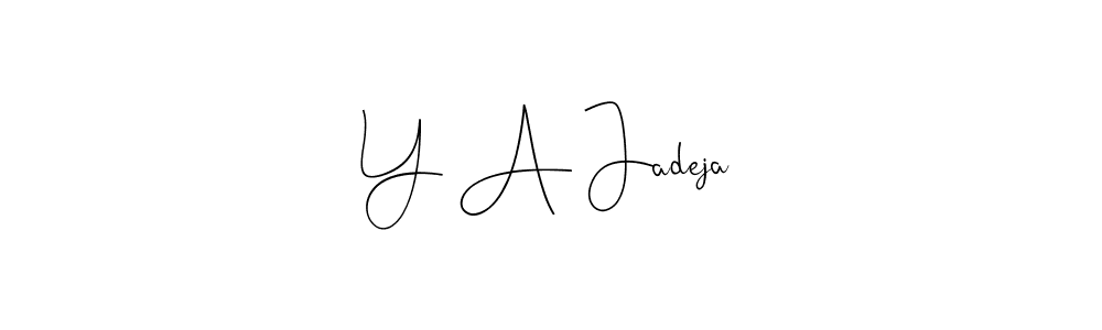 You can use this online signature creator to create a handwritten signature for the name Y A Jadeja. This is the best online autograph maker. Y A Jadeja signature style 4 images and pictures png