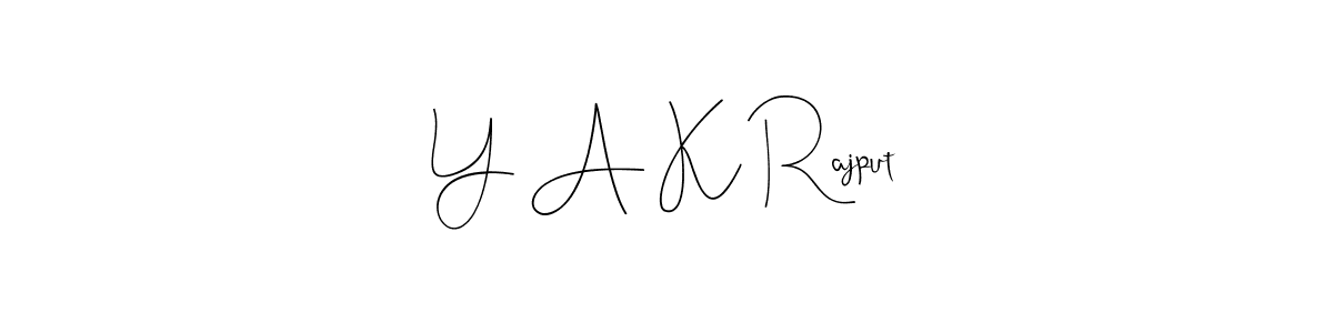 if you are searching for the best signature style for your name Y A K Rajput. so please give up your signature search. here we have designed multiple signature styles  using Andilay-7BmLP. Y A K Rajput signature style 4 images and pictures png