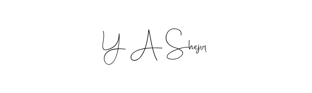 Similarly Andilay-7BmLP is the best handwritten signature design. Signature creator online .You can use it as an online autograph creator for name Y A Shejul. Y A Shejul signature style 4 images and pictures png