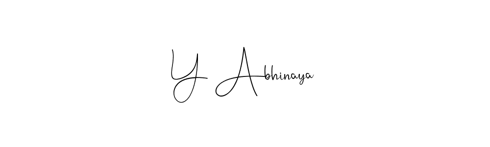 How to make Y Abhinaya signature? Andilay-7BmLP is a professional autograph style. Create handwritten signature for Y Abhinaya name. Y Abhinaya signature style 4 images and pictures png