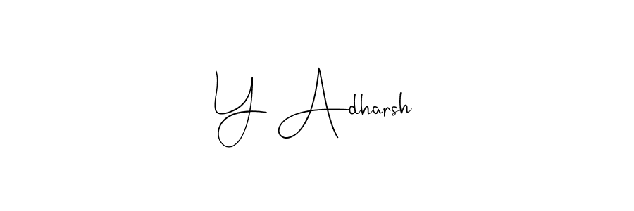 This is the best signature style for the Y Adharsh name. Also you like these signature font (Andilay-7BmLP). Mix name signature. Y Adharsh signature style 4 images and pictures png
