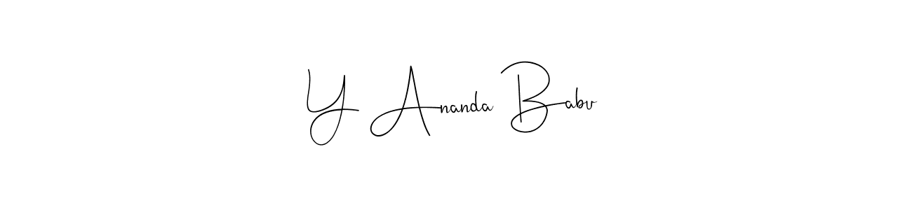 It looks lik you need a new signature style for name Y Ananda Babu. Design unique handwritten (Andilay-7BmLP) signature with our free signature maker in just a few clicks. Y Ananda Babu signature style 4 images and pictures png