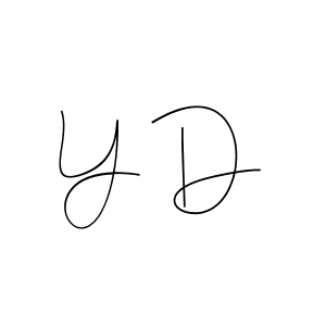 How to make Y D name signature. Use Andilay-7BmLP style for creating short signs online. This is the latest handwritten sign. Y D signature style 4 images and pictures png