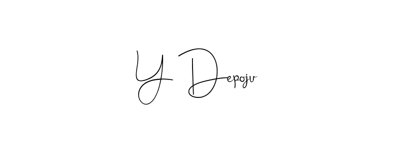 Similarly Andilay-7BmLP is the best handwritten signature design. Signature creator online .You can use it as an online autograph creator for name Y Depoju. Y Depoju signature style 4 images and pictures png