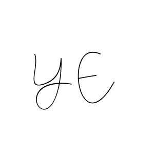 How to Draw Y E signature style? Andilay-7BmLP is a latest design signature styles for name Y E. Y E signature style 4 images and pictures png