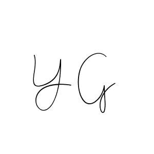 if you are searching for the best signature style for your name Y G. so please give up your signature search. here we have designed multiple signature styles  using Andilay-7BmLP. Y G signature style 4 images and pictures png