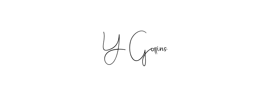 You can use this online signature creator to create a handwritten signature for the name Y Gollins. This is the best online autograph maker. Y Gollins signature style 4 images and pictures png